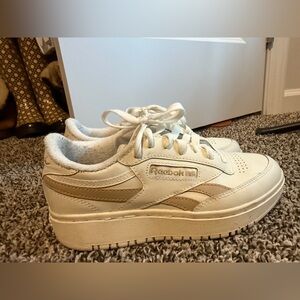 Reebok Off-White and Beige Sneakers